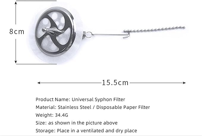 1 Reusable Stainless Steel Coffee Syphon Filters.