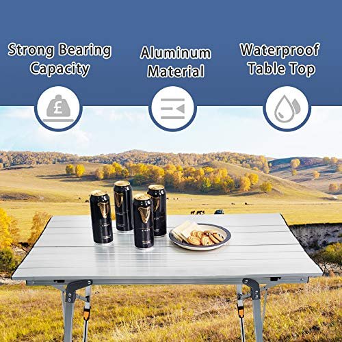 2 Beachside Adjustable Leg Camping Table by Camp Field