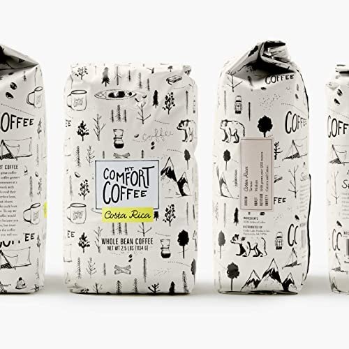 2 Mt. Comfort Coffee Costa Rica Medium Roast, 2.5lb – Single Origin Whole Bean Coffee, Dark Chocolate, Citrus Fruit & Tropical Nut Notes, Freshly Roasted for Maximum Flavor