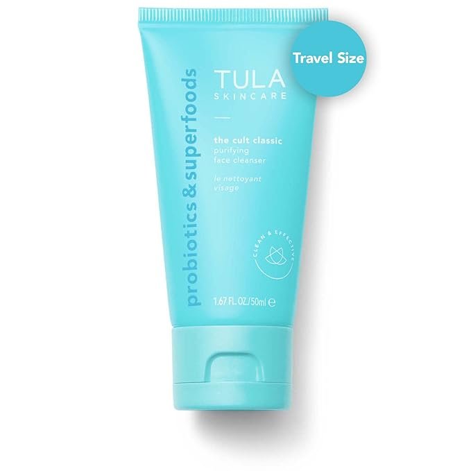 1 TULA Skin Care Purifying Face Cleanser (Travel-Size) | Gentle and Effective Facial Cleanser, Makeup Remover, Nourishing and Hydrating | 1.67 oz.