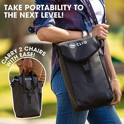5 2 Chair Bag for Cliq Camping Chairs - Carry Bag for Cliq Folding Chairs and Beach Chairs (1 Bag)