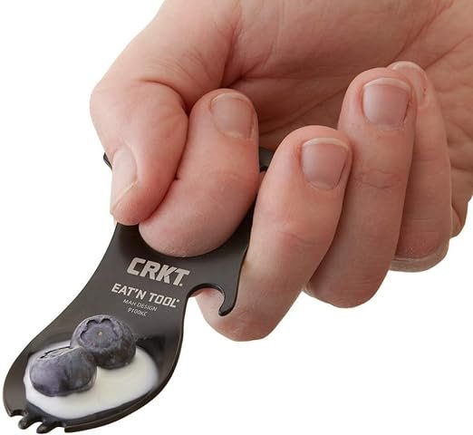 2 CRKT 9100KC - All-In-One Outdoor Eating and Utility Tool - Ideal for Camping, Hiking, Backpacking, and Outdoor Adventures - Sleek and Reliable