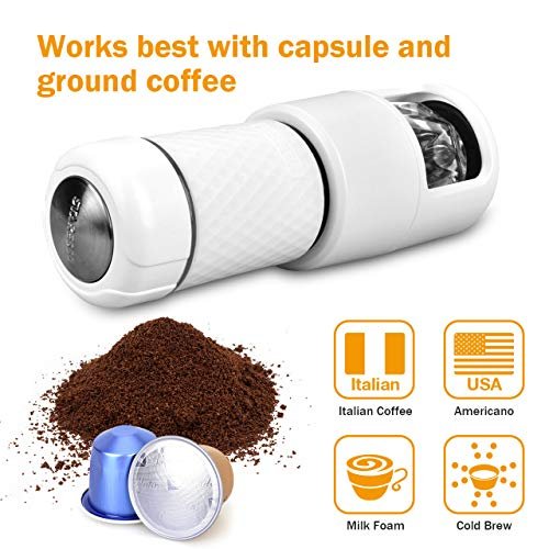 2 STARESSO Compact Espresso Maker - Hand-Powered Espresso with Luxurious and Velvety Crema