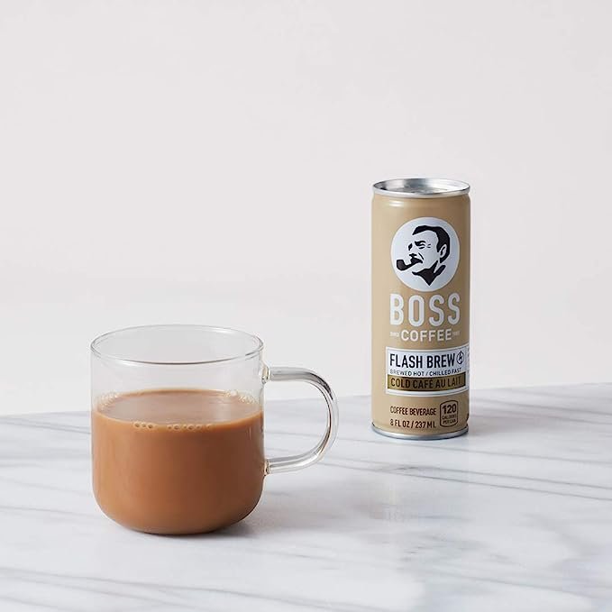 1 Suntory's BOSS Coffee - Japanese Milk-infused Flash Brew, 8oz 12 Pack, Imported from Japan, Ready to Drink, No Gluten.