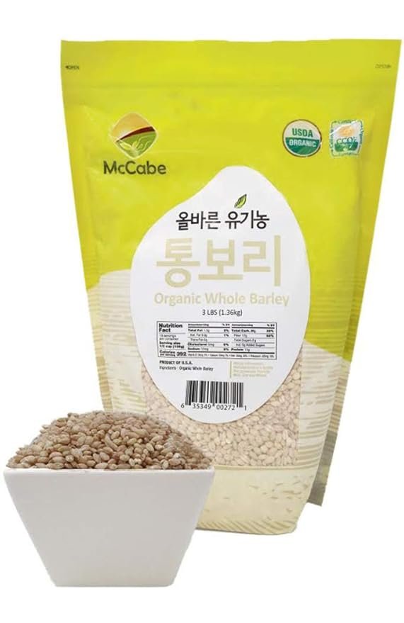 1 McCabe Organic Regular Pearled Barley - Pearled Barley Organic | Rich with Fiber & Minerals | USDA and CCOF Certified | Product of USA | 3Lbs