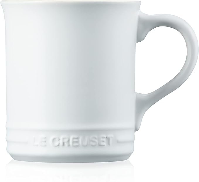 1 White Le Creuset Stoneware Mug, 14 oz.