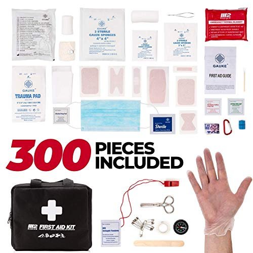 2 Premium Home Emergency First Aid Kit - M2 BASICS, 300 Pieces Including 40 Unique Items