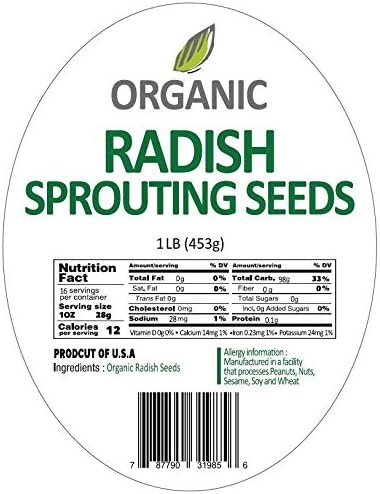 2 McCabe Organic Radish Sprouting Seeds, 1-pound