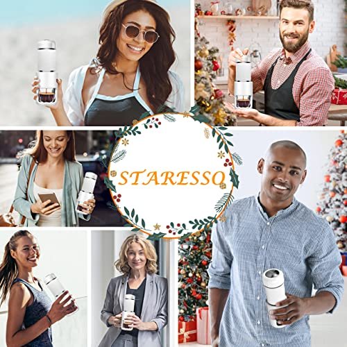 7 STARESSO Compact Espresso Maker - Hand-Powered Espresso with Luxurious and Velvety Crema