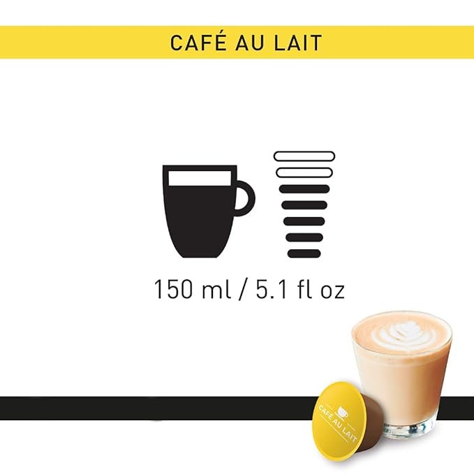 1 Premiumpresso Coffee Pods Compatible With Nescafe Dolce Gusto Coffee Machines (Café Au Lait, 120)