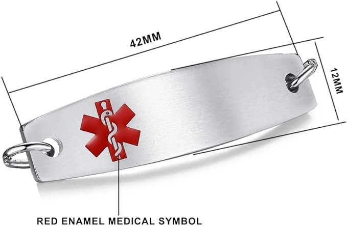 3 linnalove Customizable medical id bracelets Stainless steel Interchangeable medical alert bracelets for men women
