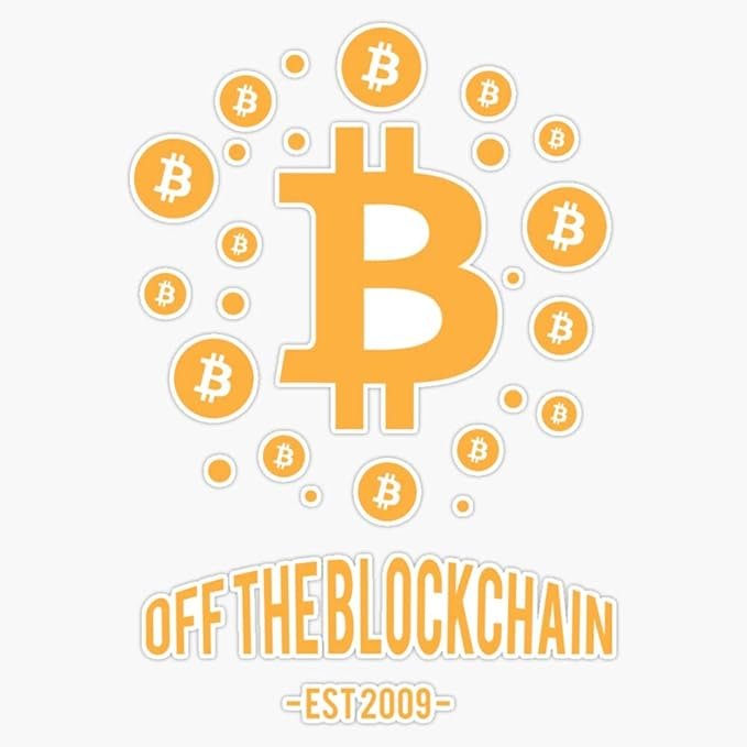1 Off The Blockchain Sticker Vinyl Waterproof Sticker Decal Car Laptop Wall Window Bumper Sticker 5"