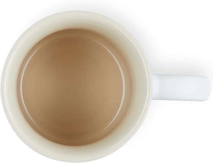 2 White Le Creuset Stoneware Mug, 14 oz.