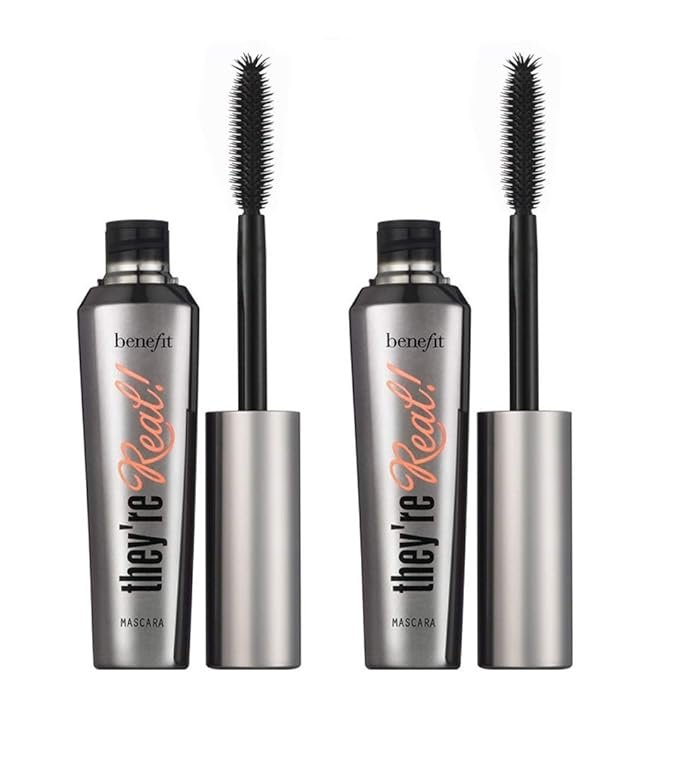 1 Benefit Cosmetics They're Real Beyond Mascara Duo Set Black, 0.3 Ounce (Pack of 2)