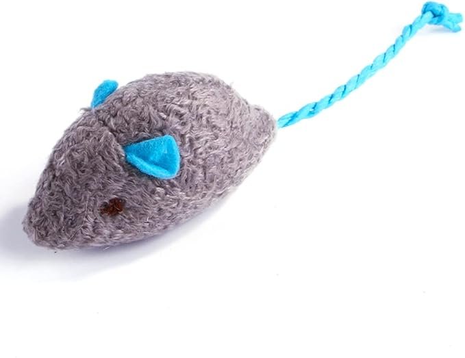 2 Q.Y.HOME Cat Toy Interactive Toy Plush Mouse Shaped Toy - (3 Pack),Small Breeds