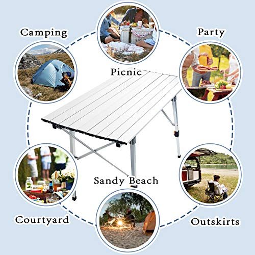 5 Beachside Adjustable Leg Camping Table by Camp Field