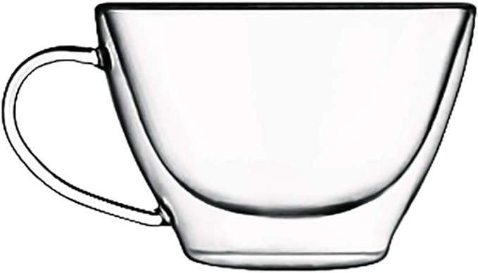 5 Clear 13 oz Cappuccino Double-Wall Glasses by Luigi Bormioli, 2 Count (Pack of 1)