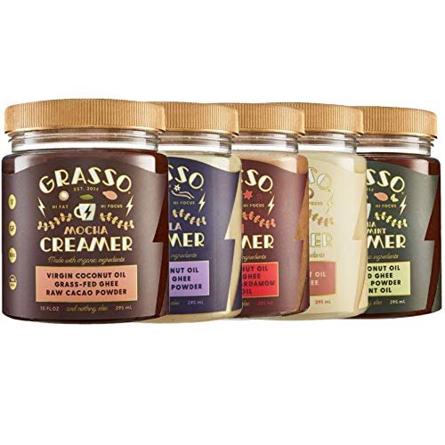 4 Mocha Bliss Creamer | Creamy Delight for Coffee Lovers | Keto-Friendly | Made with Coconut Oil, Ghee, and Cocoa Powder | 15 oz