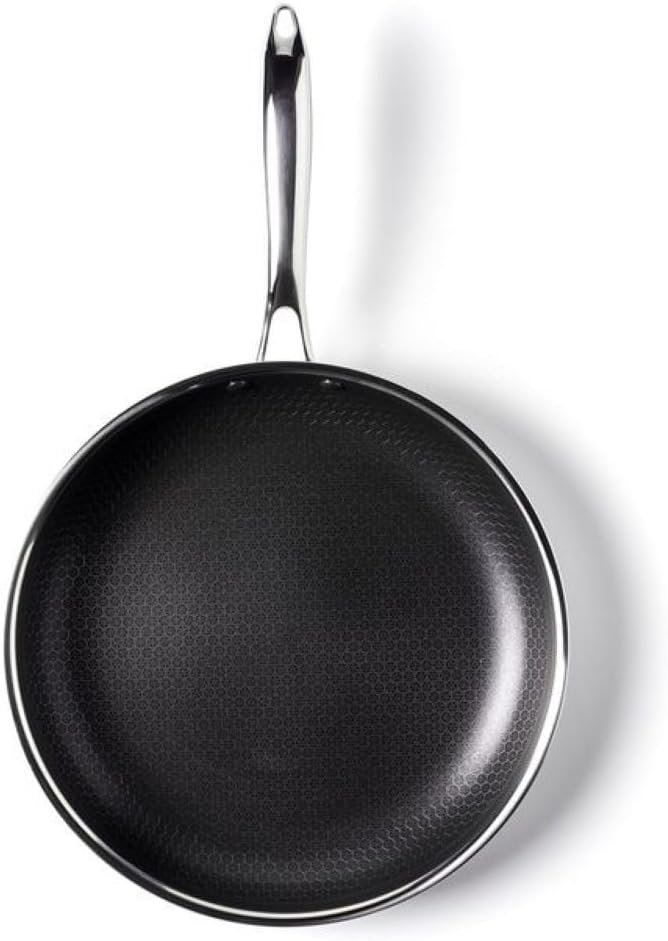 2 HexClad Hybrid Nonstick 6-Piece Fry Pan Set, 8, 10 and 12-Inch Frying Pans with Tempered Glass Lids, Stay-Cool Handles, Dishwasher and Oven Safe, Induction Ready, Compatible with All Cooktops
