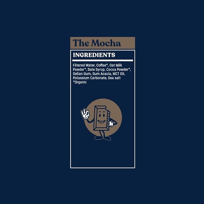 3 LATER DAYS COFFEE | The Mocha | Cold Brew Coffee with Mocha Latte Flavors | Made with Organic & Non-GMO Ingredients | No Added Sugar or Dairy | Rich and Velvety Ready to Drink Cold Brew Coffee - 8Fl Oz (12PK)