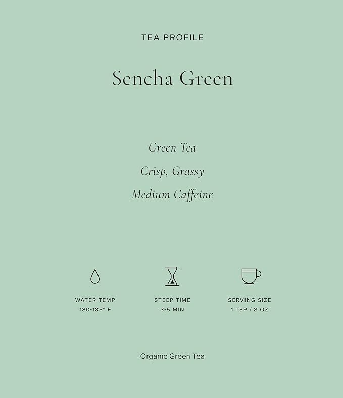 4 Art of Tea | Organic Sencha Green Tea Bags | 50 Eco Friendly Pyramid Tea Bag Sachets