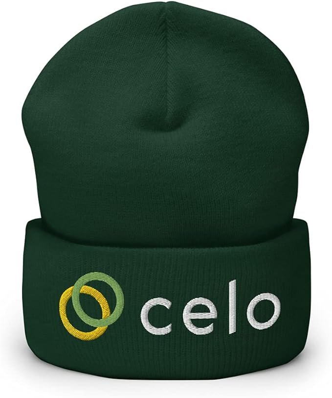 1 Celo Crypto Hat (Embroidered Cuffed Beanie)