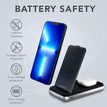 3 Satechi 3-in-1 Wireless Charging Stand & Portable Power Bank