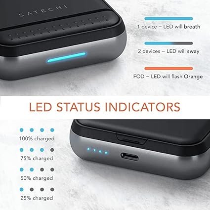 1 Satechi 3-in-1 Wireless Charging Stand & Portable Power Bank