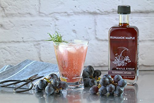 3 Runamok Maple Elderberry Infused Syrup - Natural Vermont Maple Syrup | Gluten Free & Sweet | Perfect for Drinks, Cheeses & Dressings | 8.45 Fl Oz (250mL)
