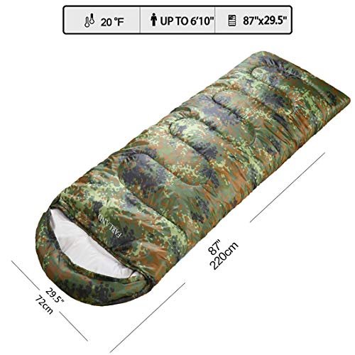 3 FARLAND Sleeping Bags 20℉ for Adults Teens Kids with Compression Sack Portable and Lightweight for 3-4 Season Camping