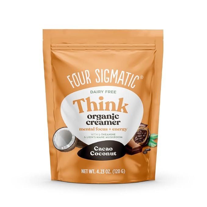1 Think Vanilla Coconut Coffee Creamer by Four Sigmatic | Organic Coffee Creamer with Lion’s Mane and L-theanine | Powdered Coconut Creamer | Non Dairy Creamer Powder | 4.23 oz
