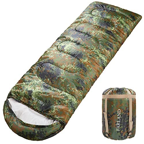 2 FARLAND Sleeping Bags 20℉ for Adults Teens Kids with Compression Sack Portable and Lightweight for 3-4 Season Camping