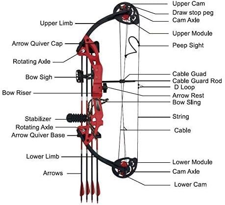 1 Youth and Beginner Compound Bow Archery, Suitable for Right/Left Handed Users, Adjustable Draw Length (19”-28”), Adjustable Draw Weight (15-29 Lbs), Arrow Velocity: 260 fps, Complete Package with Archery Hunting Gear.