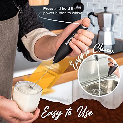 4 BlendMax Portable Electric Frother - Travel-friendly Battery-Powered Milk Whisk Mixer