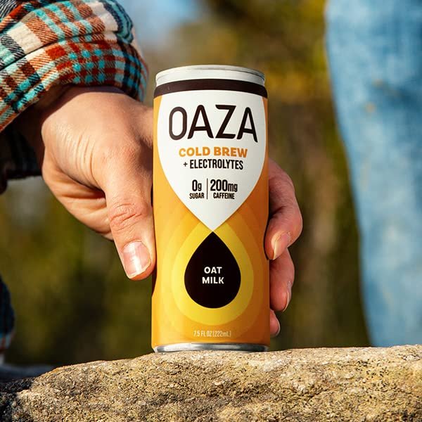 3 Oaza Oat Milk Cold Brew Coffee + Electrolytes - Deliciously Sweetened Without Sugar