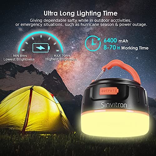 1 Sinvitron Portable LED Camping Lantern Rechargeable
