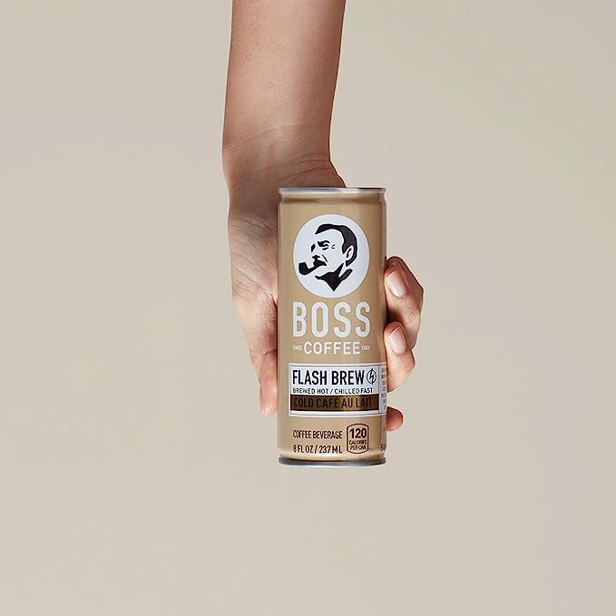 3 Suntory's BOSS Coffee - Japanese Milk-infused Flash Brew, 8oz 12 Pack, Imported from Japan, Ready to Drink, No Gluten.