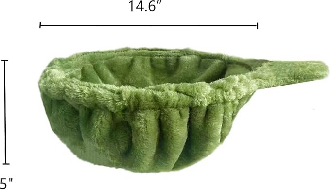 2 SHENGOCASE 14.6" Green Nest Basket Lounger Hammock Bed for Cat Tree Cat Tower Replacement, 5-Pack Hanging Toys, Cat Tree Accessories Hammock Attachment (Large 1pc, Green)