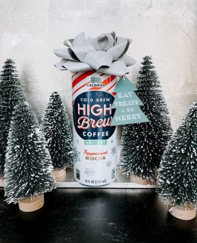 1 High Brew Coffee, Cold Brew, Peppermint Mocha Latte, 8 Fl Oz Can (Pack of 12 )