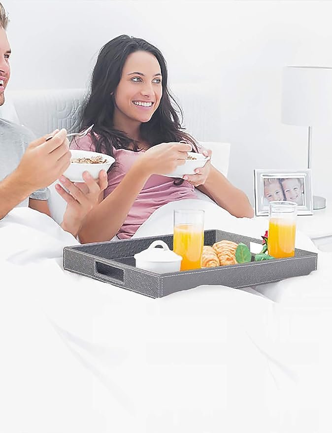 6 Ranslen Rectangular Leather Ottoman Tray