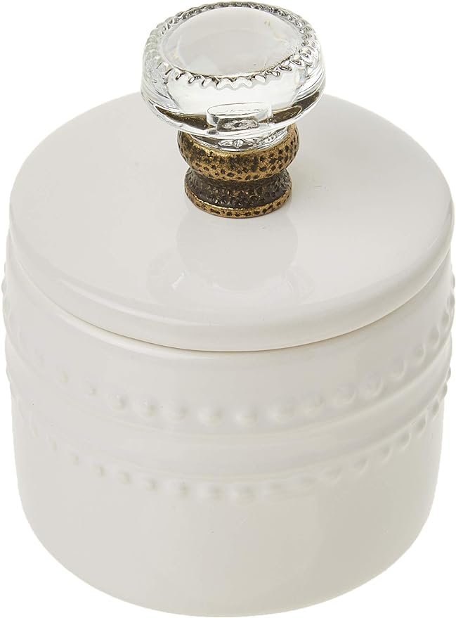 2 Vintage-inspired Cream and Sugar Set with Farmhouse Charm, One Size, White
