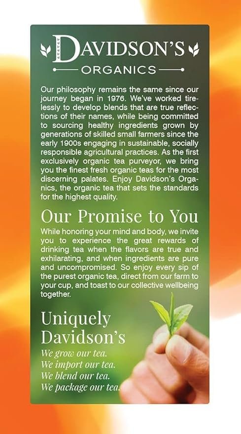 1 Davidson's Organics, Spiced Pear, 25-count Tea Bags, Pack of 6