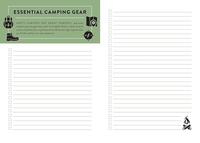 3 The Camper's Journal (Outdoor Journal; Camping Log Book; Travel Diary)