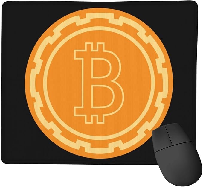 1 Bitcoin Mouse Pad 7x9 in Waterproof Non-Slip Rubber Mouse Pad for Laptop Office Desk Accessories Gaming Mouse Pad