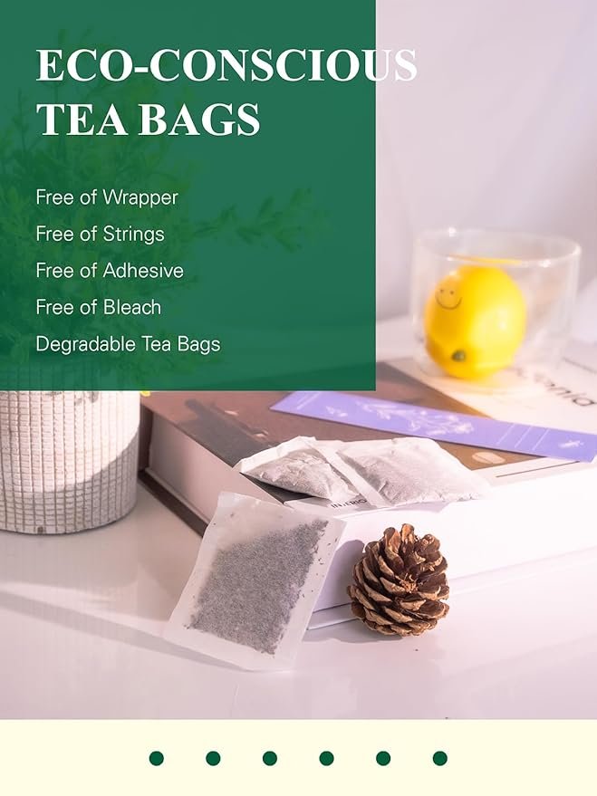 4 GLDNT Organic Decaf Green Tea Bags, Organic Green Tea Decaffeinated, Smooth Flavor, Super Antioxidant, Iced & Hot Tea, 100 Count