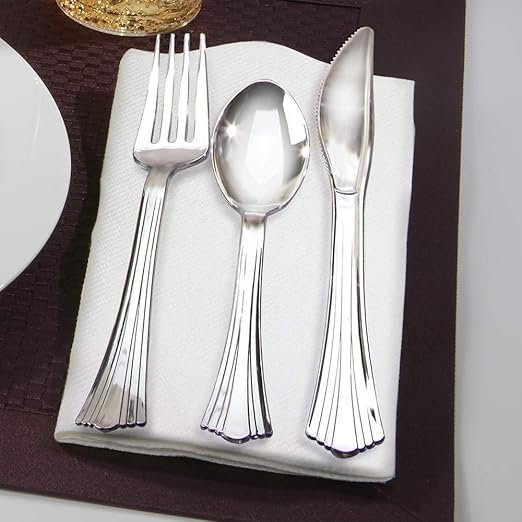1 Reflections Plastic Silverware, 160 Pieces