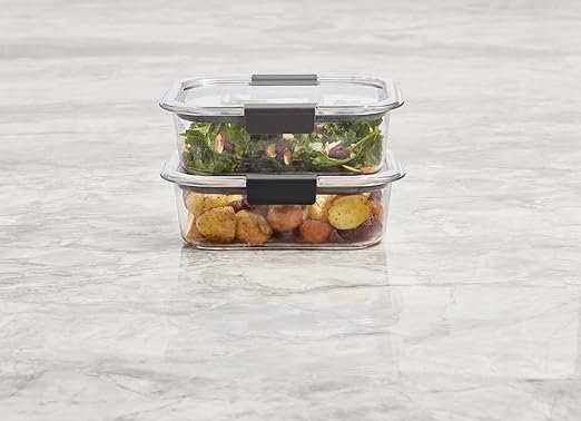 1 Rubbermaid Transparent Food Storage Containers with Lids, Leak-Proof, for Storing Meals, Preparing Food, and Saving Leftovers, Pack of 5 (3.2 Cup)