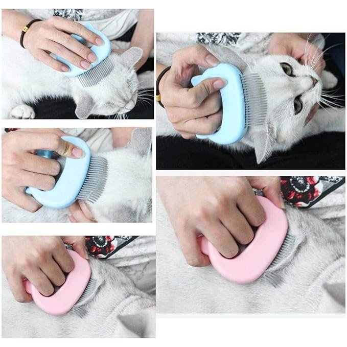 1 3 Pack Pet Massaging Shell Comb Dogs Cats Grooming Shedding Cleaning Brush Hair Removal Shedding Cleaning Comb for Removing Matted Fur Knots Tangles