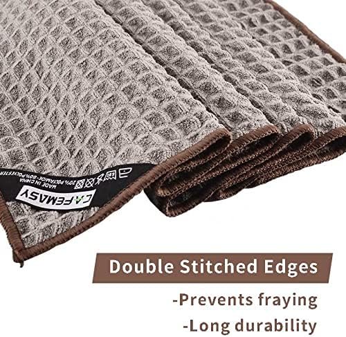 2 CAFEMASY Pack of 3 Barista Microfiber Cleaning Towels with Hook - Absorbent Cloths for Coffee Bar.