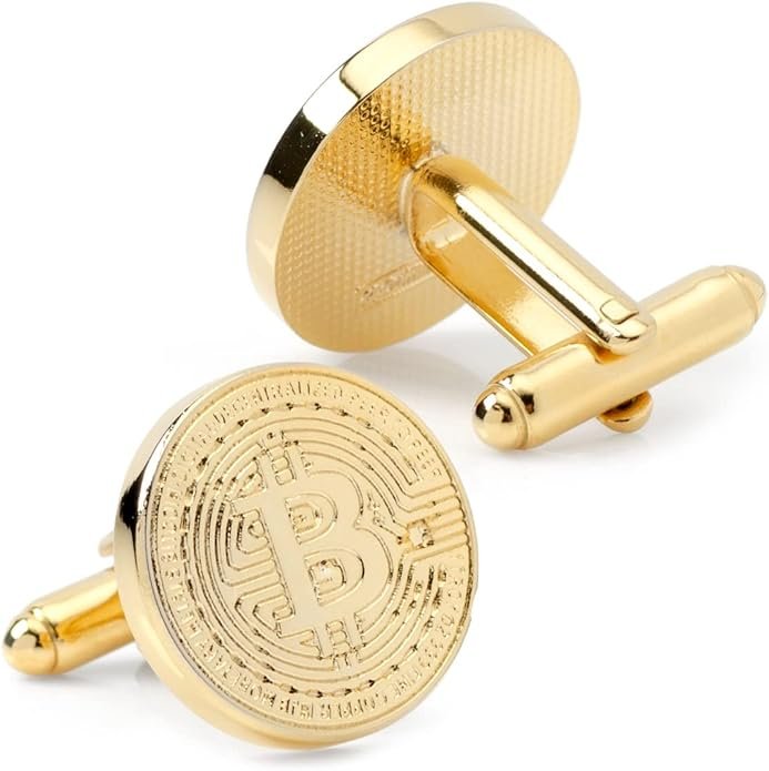 1 Crypto Bitcoin Debossed Cufflink